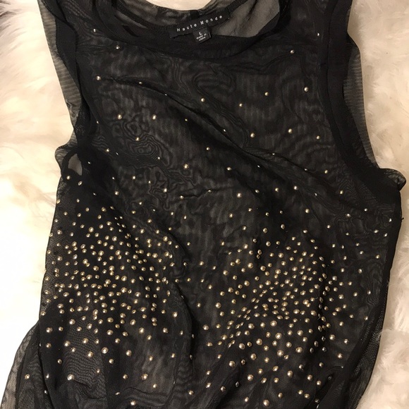 Mesh gold and black festival body suit - Picture 3 of 3